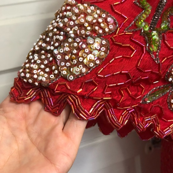 🌟SOLD🌟Beaded Vintage 1980’s SCALA DRESS M - Picture 7 of 8